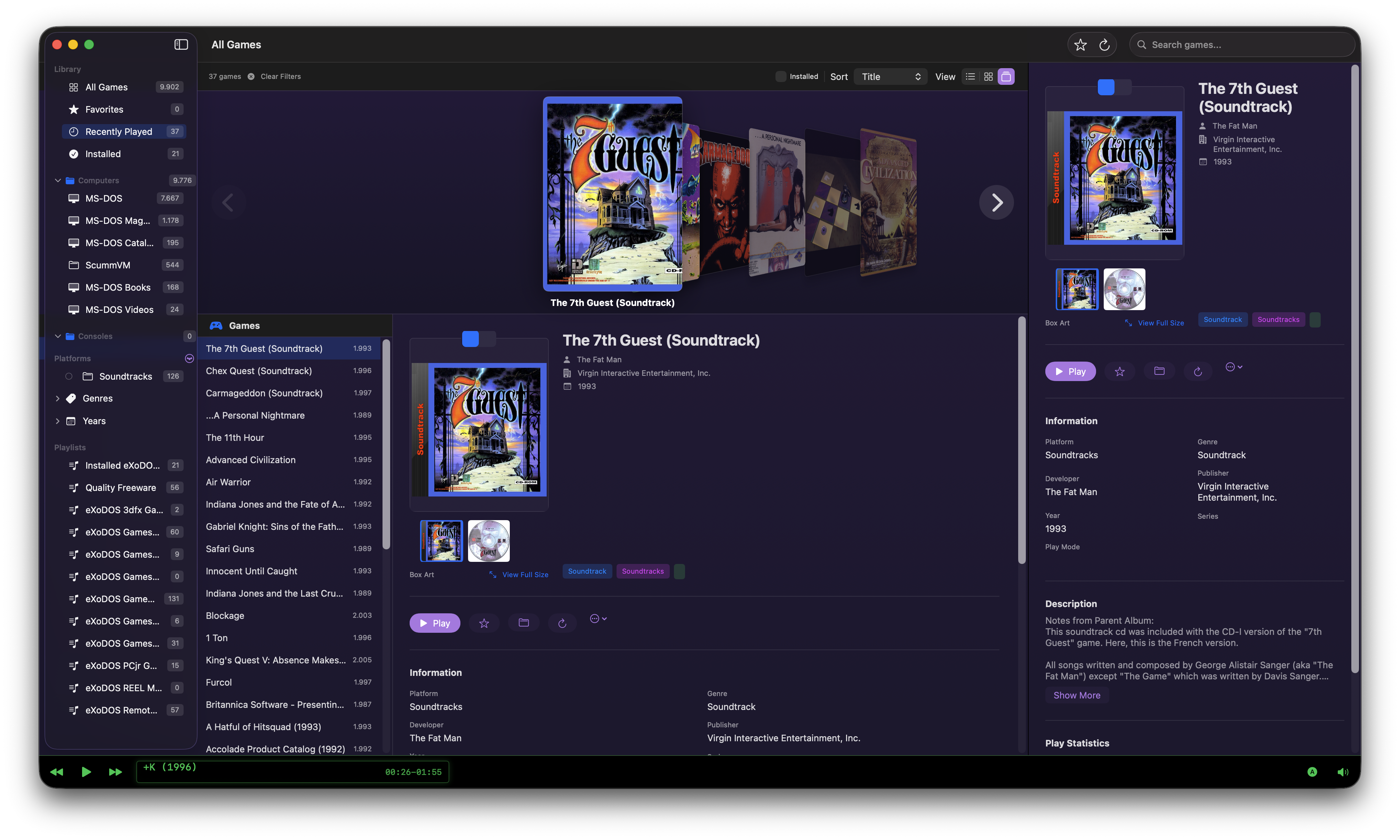 eXoMacBox Coverflow View